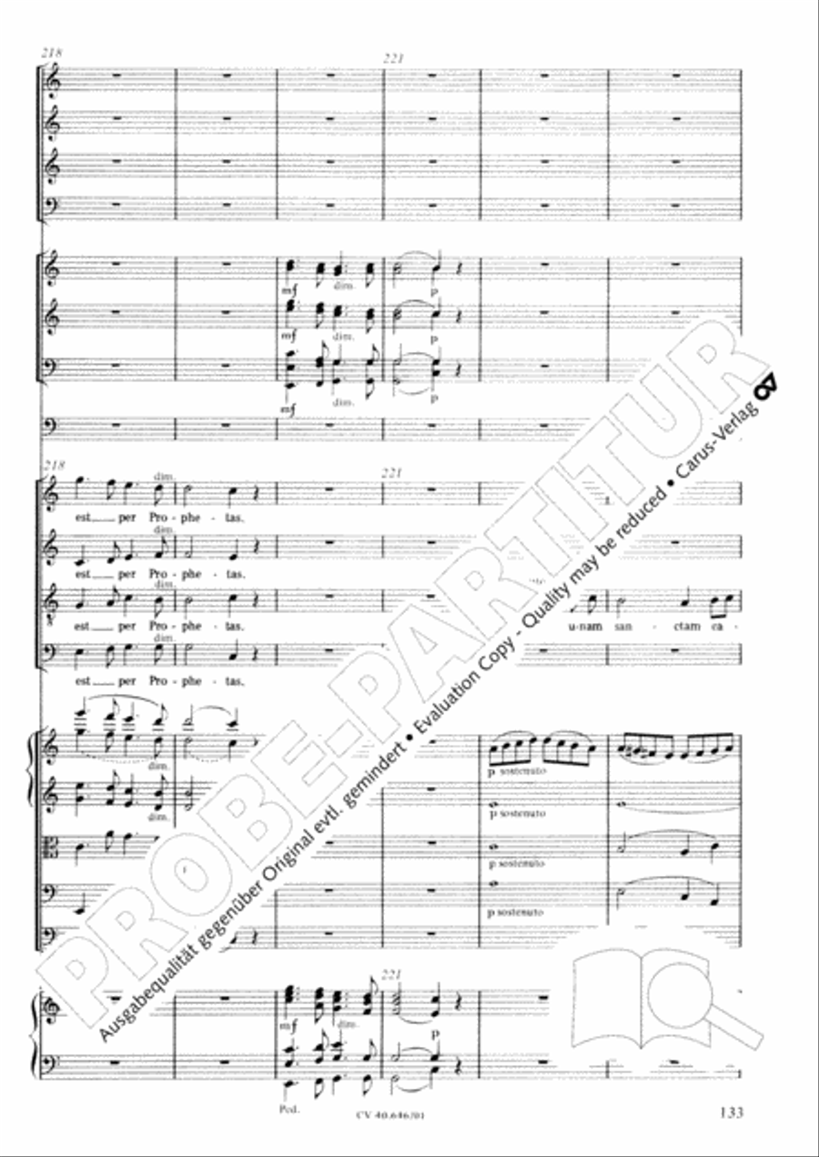 Mass in A Major (2 versions) STB scores gallery preview page 144