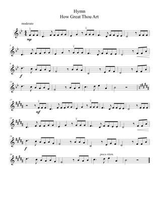 How Great Thou Art for violin solo