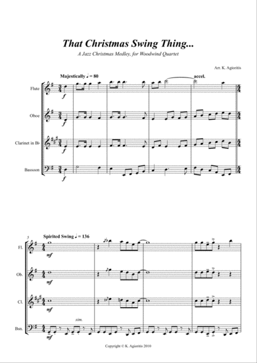 That Christmas Swing Thing... - for Woodwind Quartet Woodwind Quartet scores gallery preview page 2