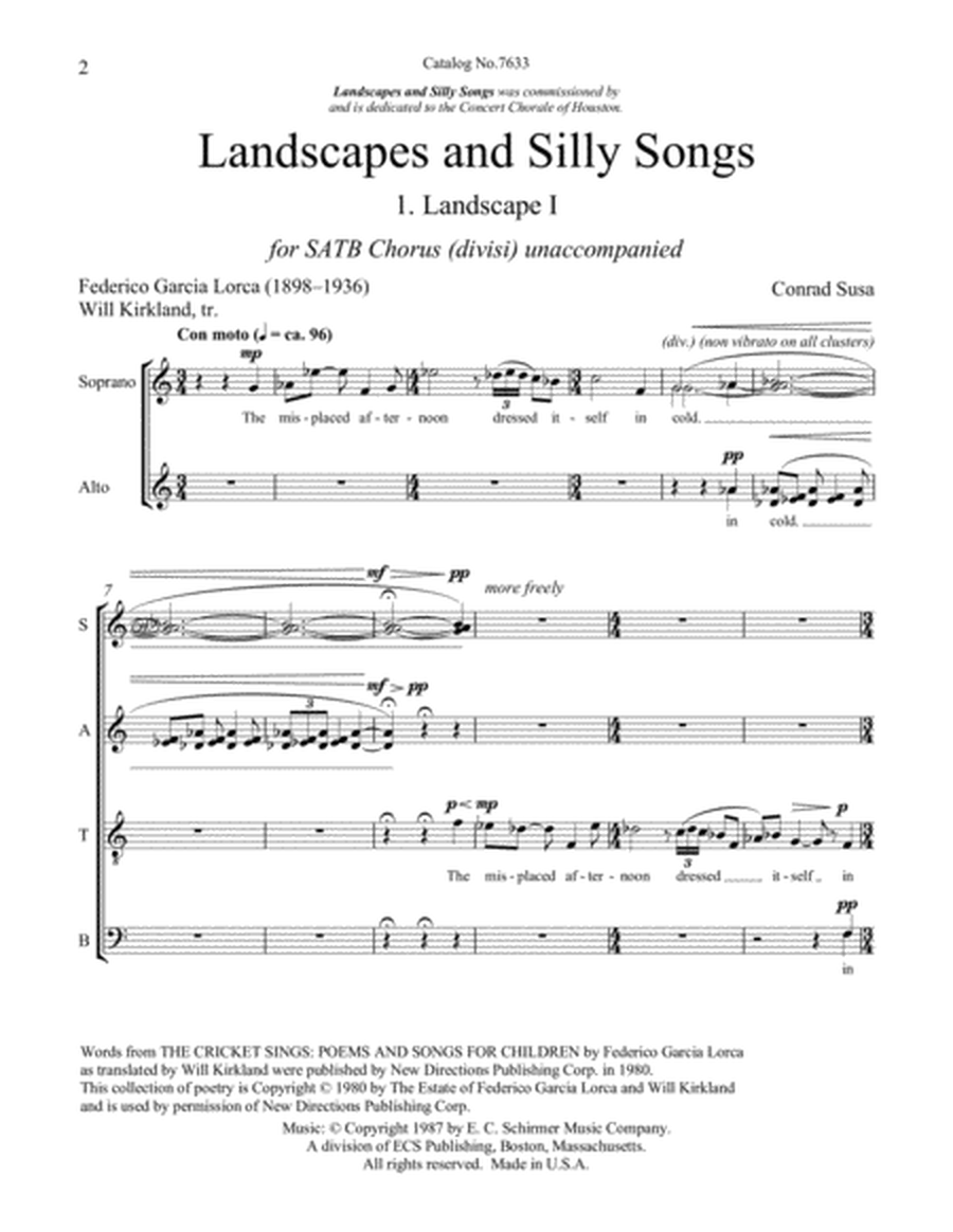 Landscapes and Silly Songs: 1 Landscape I