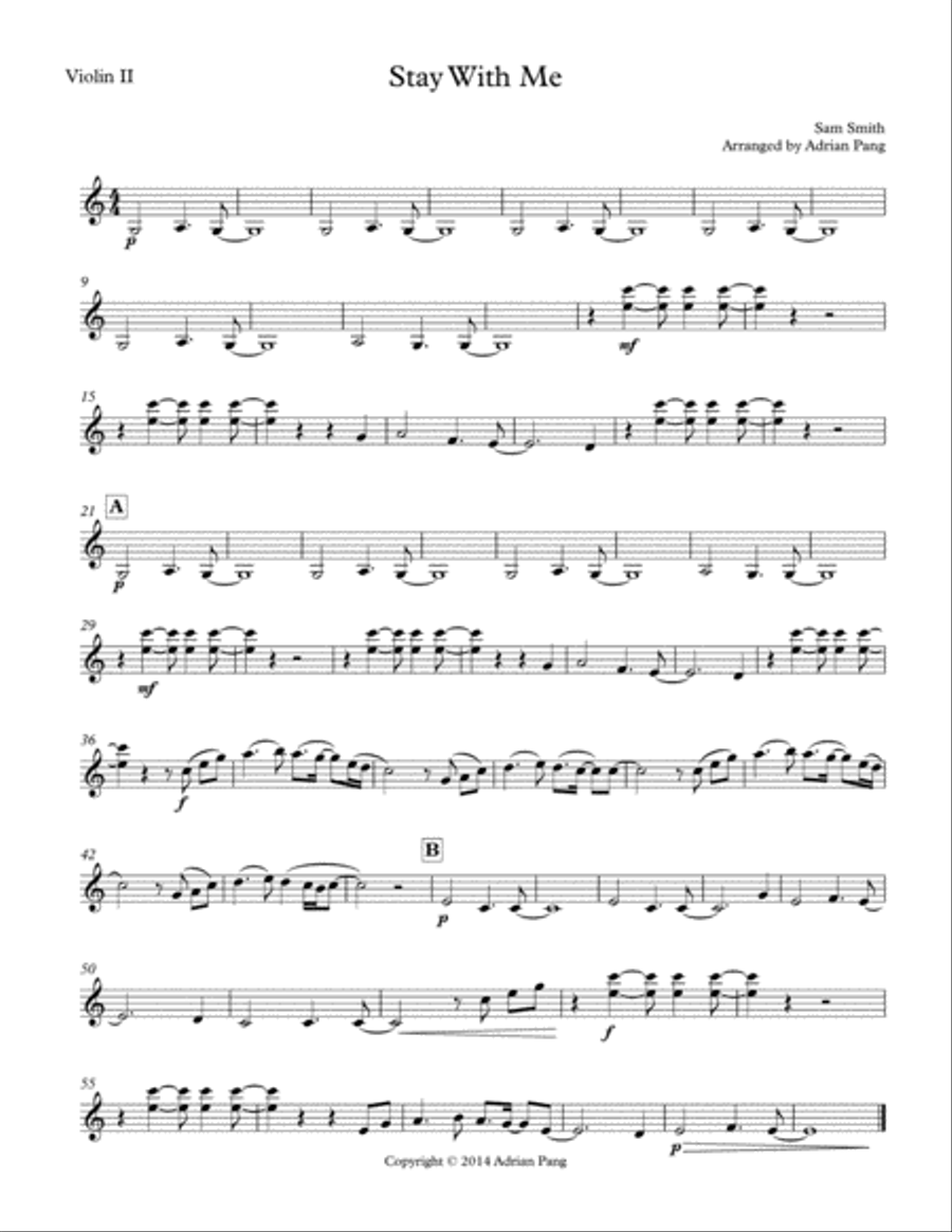 Stay With Me Stay With Me String Quartet scores gallery preview page 2