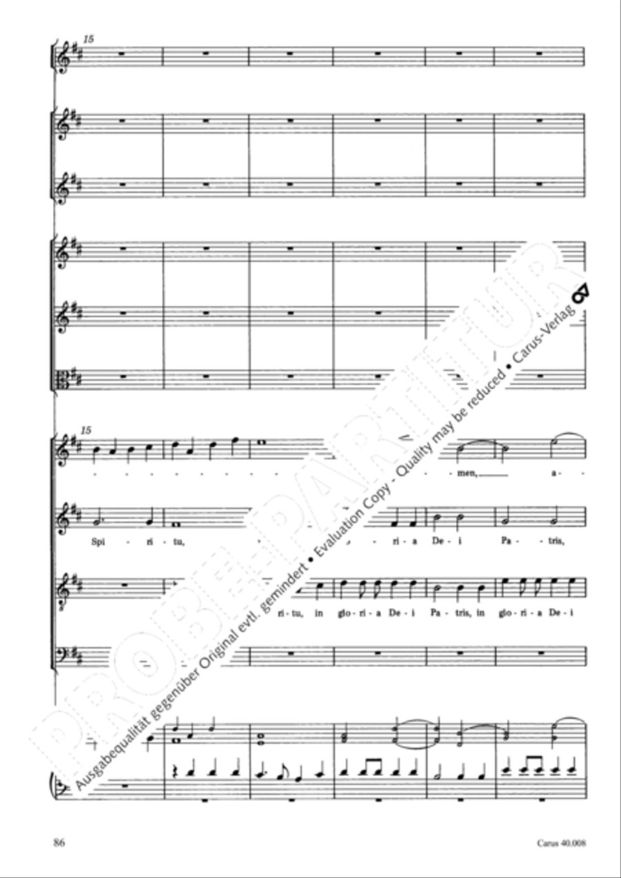 Introduzione e Gloria 4-Part scores gallery preview page 87