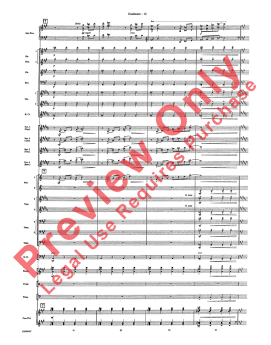 Rhapsody in Blue (Setting for Piano and Wind Ensemble) Concert Band scores gallery preview page 19