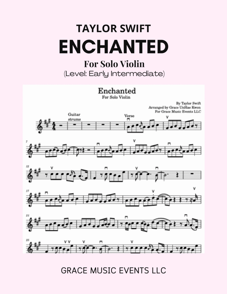 Enchanted Violin Solo scores gallery preview page 1