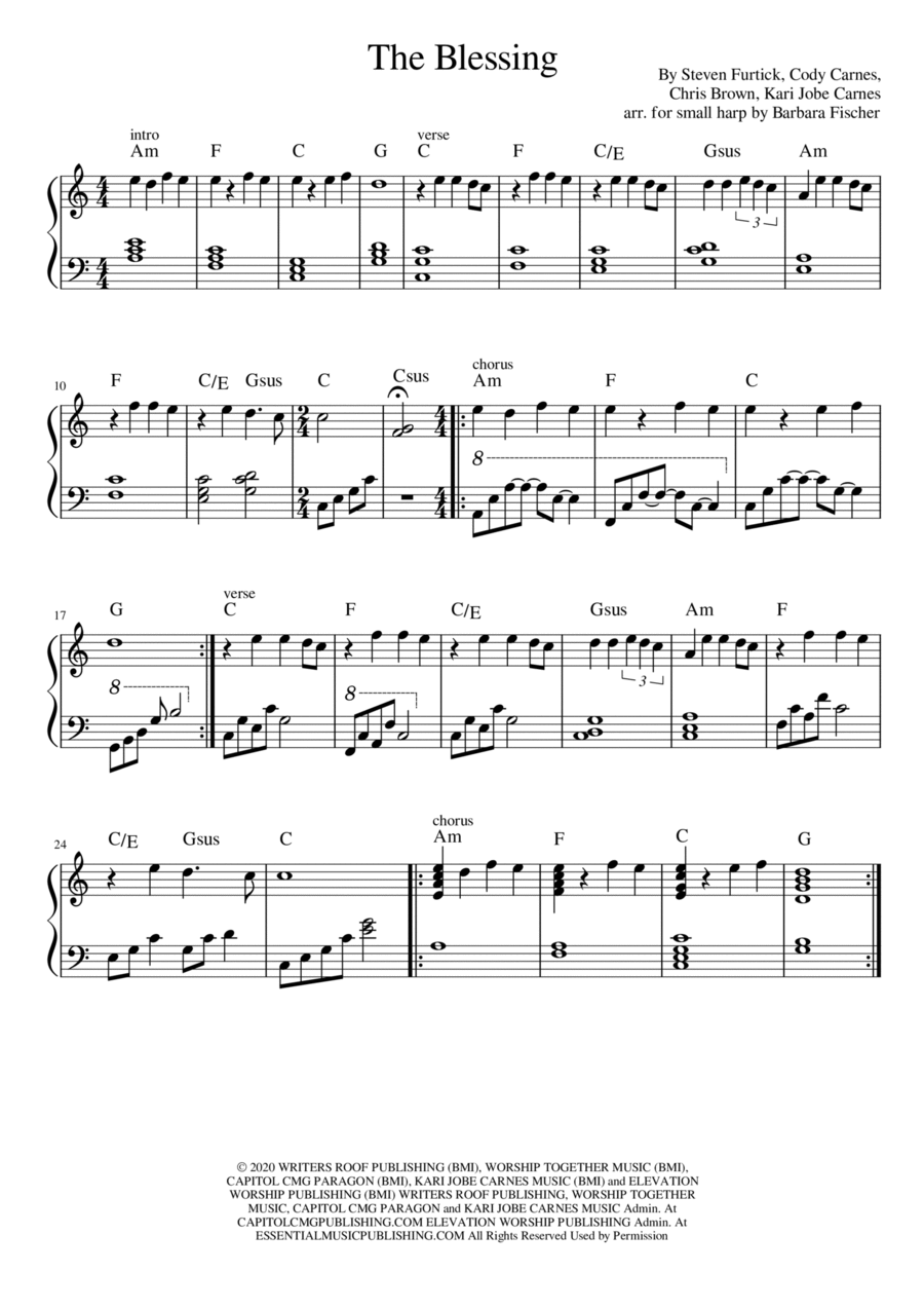 The Blessing Harp scores gallery preview page 1