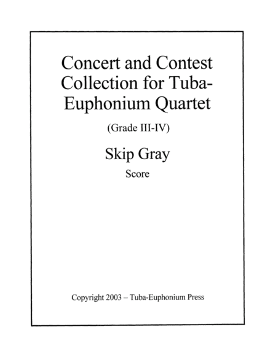 Concert and Contest Collection for Tuba-Euphonium Quartet EETT scores gallery preview page 2