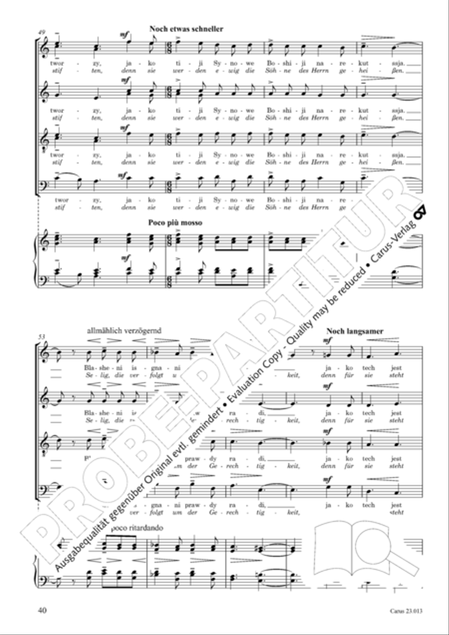 Liturgy of St. John Chrysostom op. 31 for mixed choir a cappella (Chrysostomos-Liturgie op. 31 fur Chor a cappella mit singbarem deutschem Text) A Cappella scores gallery preview page 62