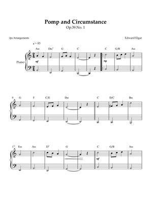 Pomp and Circumstance no. 1 for piano in C major