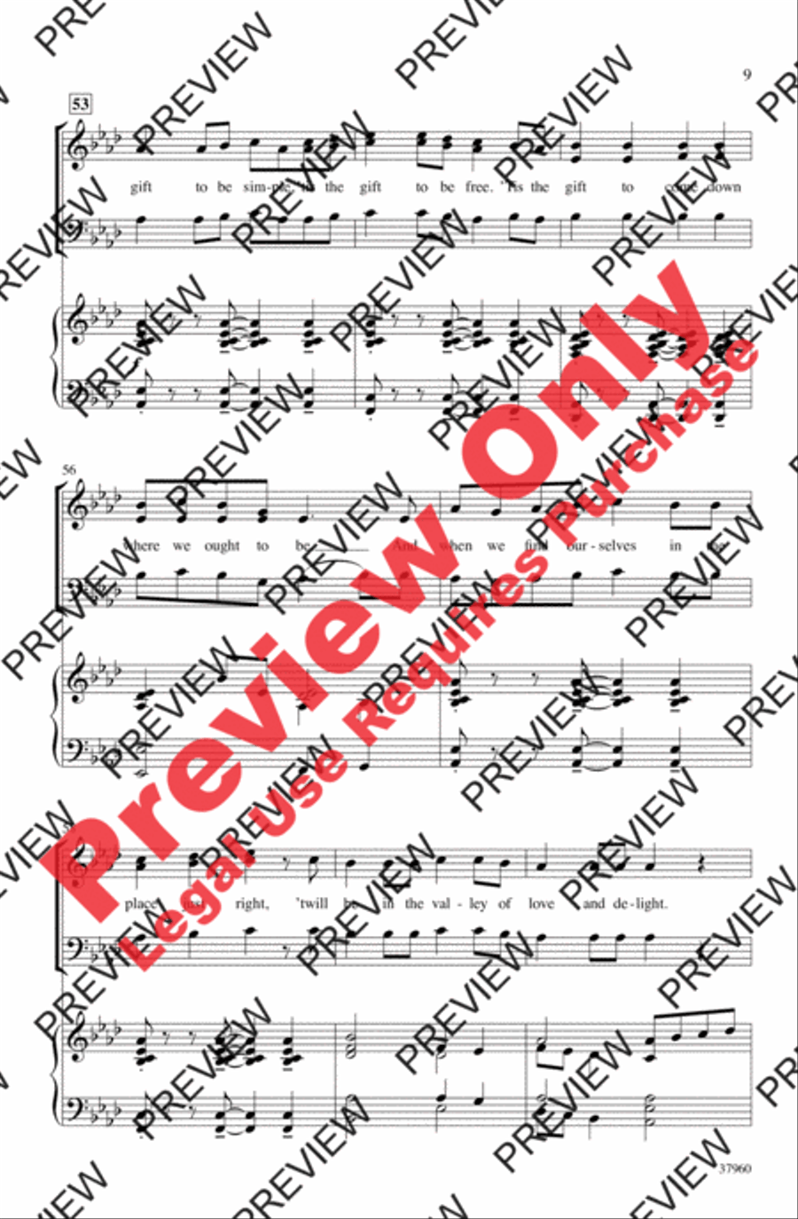 Simple Gifts 3-Part scores gallery preview page 8