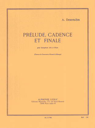 Book cover for Prelude, Cadence et Finale