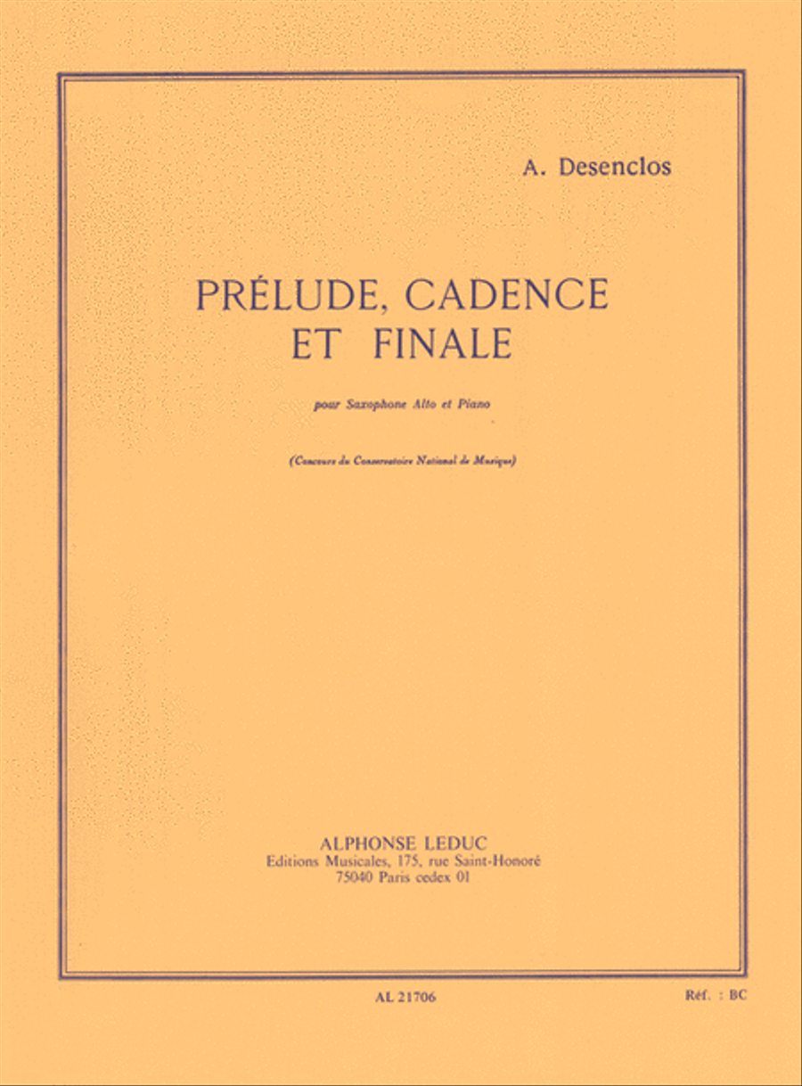 Prelude, Cadence et Finale