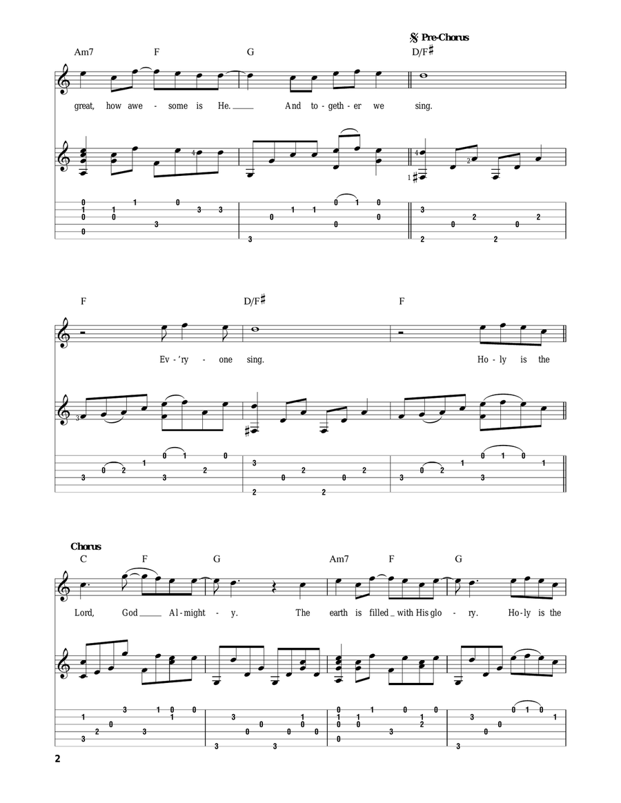 Holy Is The Lord Guitar Solo scores gallery preview page 2