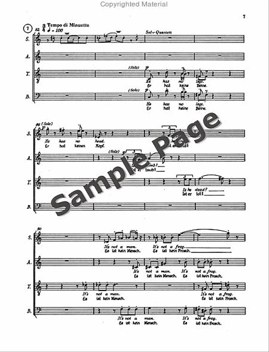 Henze Moralities(1967) Chor.score 4-Part scores gallery preview page 10
