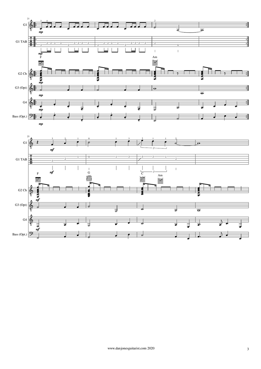 Apache Guitar Ensemble scores gallery preview page 4