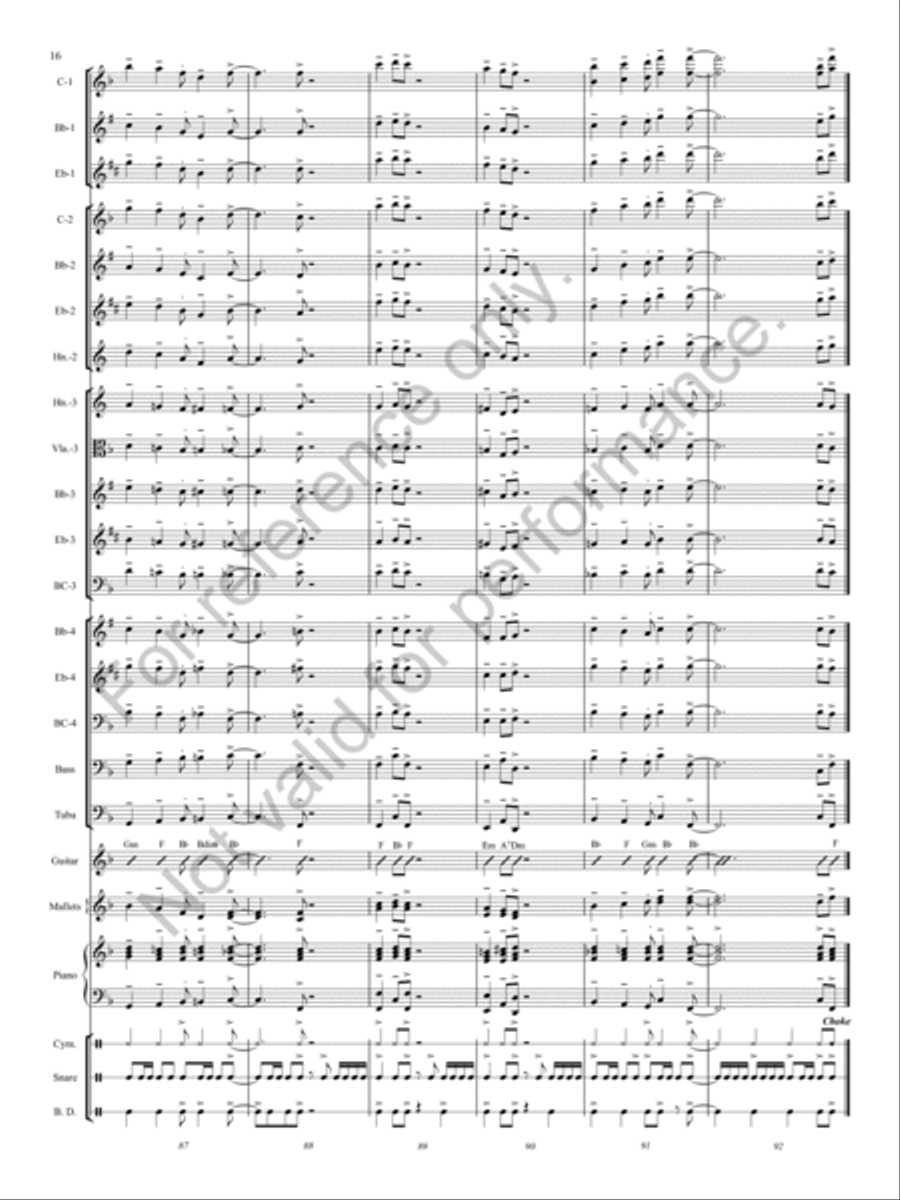 Gospel John Concert Band scores gallery preview page 16