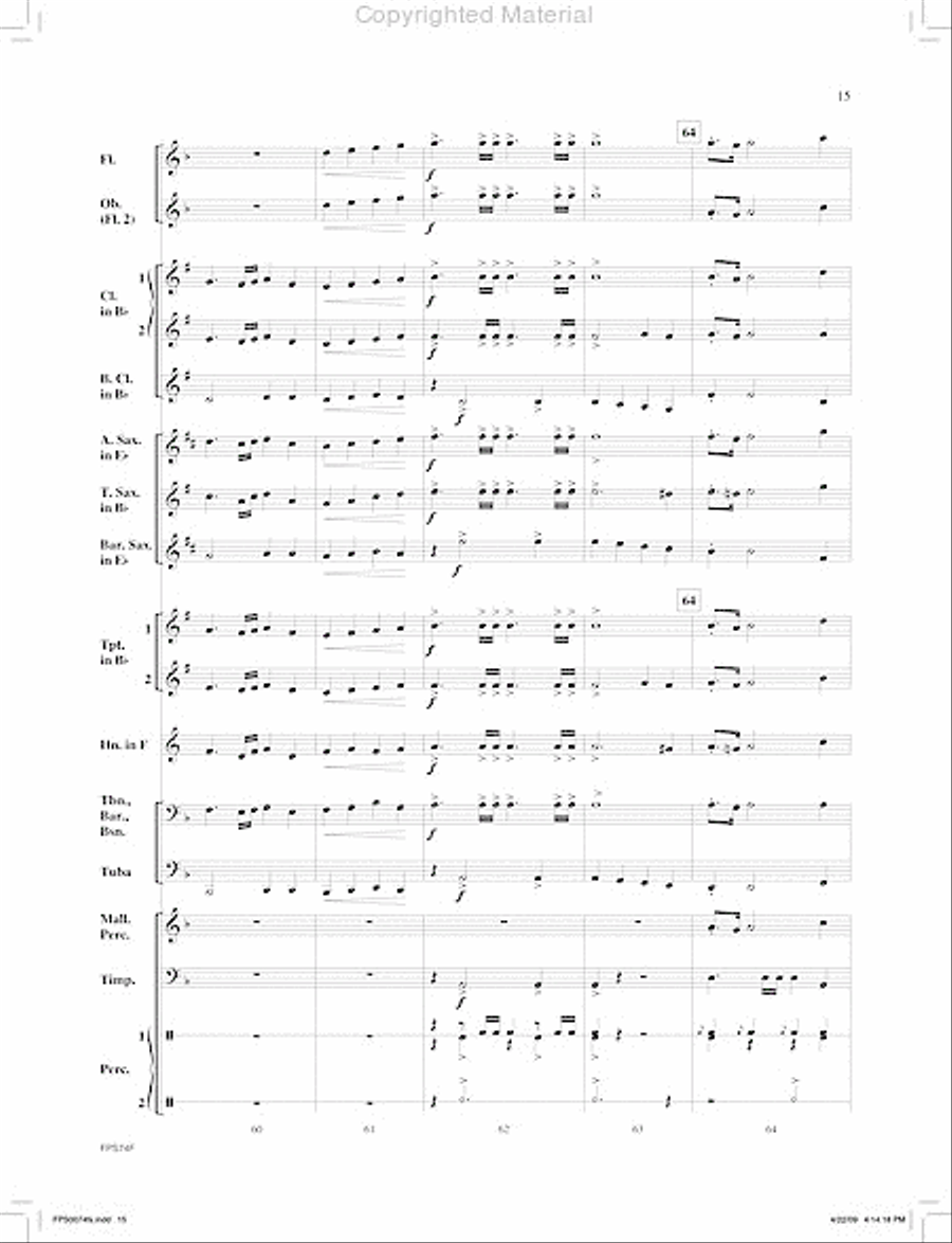 March of the Machines Concert Band scores gallery preview page 16