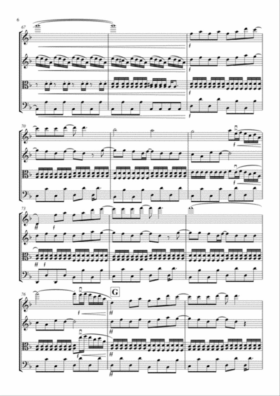 Gimme! Gimme! Gimme! (A Man After Midnight) String Quartet scores gallery preview page 6