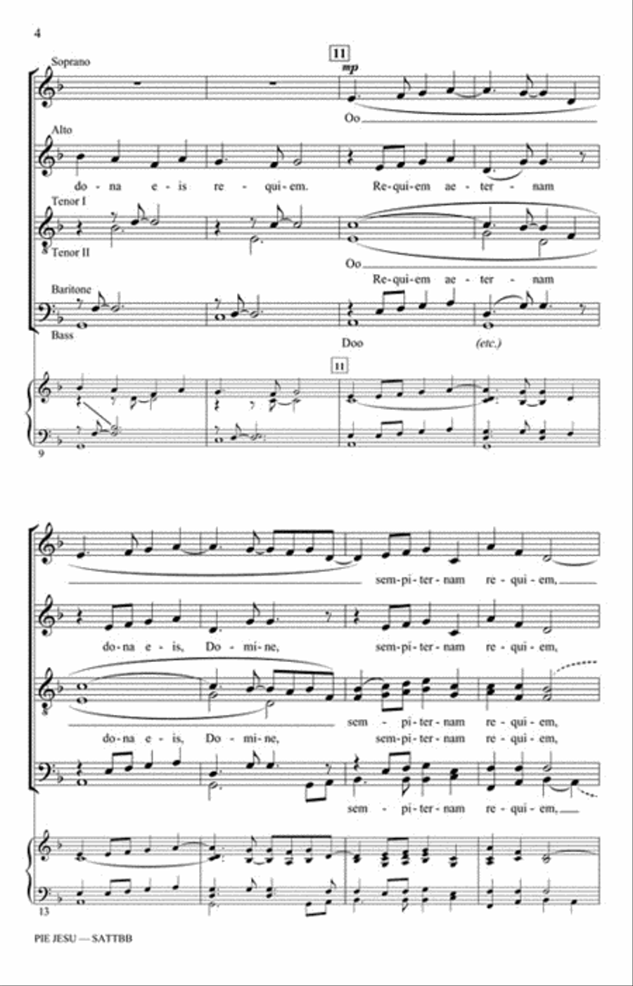 Pie Jesu Pie Jesu A Cappella scores gallery preview page 3