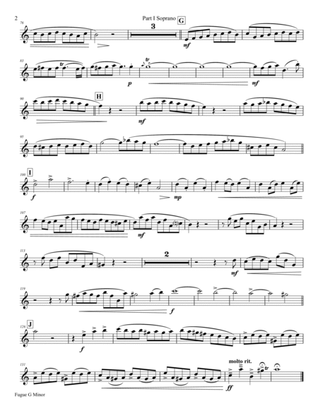 Fugue G Minor - (the 'little') - BWV 578 - Swing - Saxophone Quartet