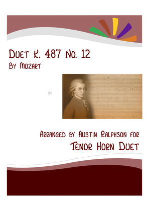 Mozart K. 487 No. 12 - tenor horn duet