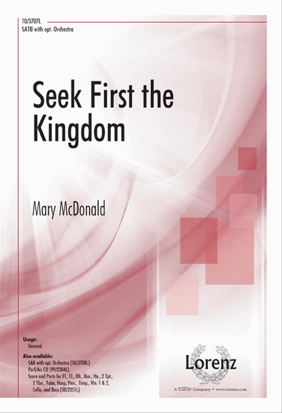 Seek First the Kingdom 4-Part scores gallery preview page 1