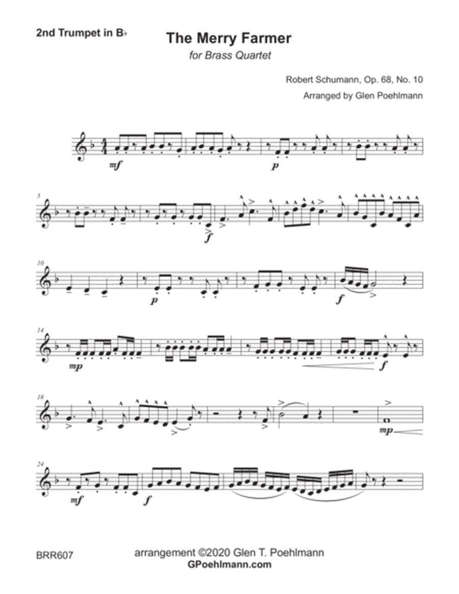 THE MERRY FARMER arranged for BRASS QUARTET. Based on the Piano Solo by Robert Schumann image number null