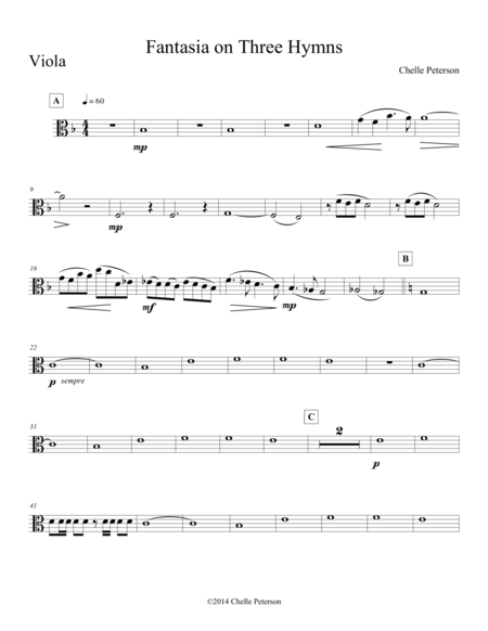 Fantasia on Three Hymns -Viola image number null