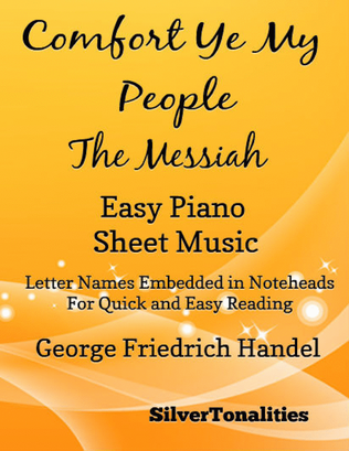 Book cover for Comfort Ye My People the Messiah Easy Piano Sheet Music