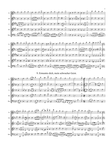 Bach - Chorales (36 in Set) arrangement for Woodwind Quintets