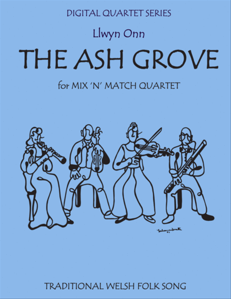 The Ash Grove for Wind Quartet (or Clarinet Quartet) (or Double Reed Quartet) plus optional Piano Pa Woodwind Quartet scores gallery preview page 1