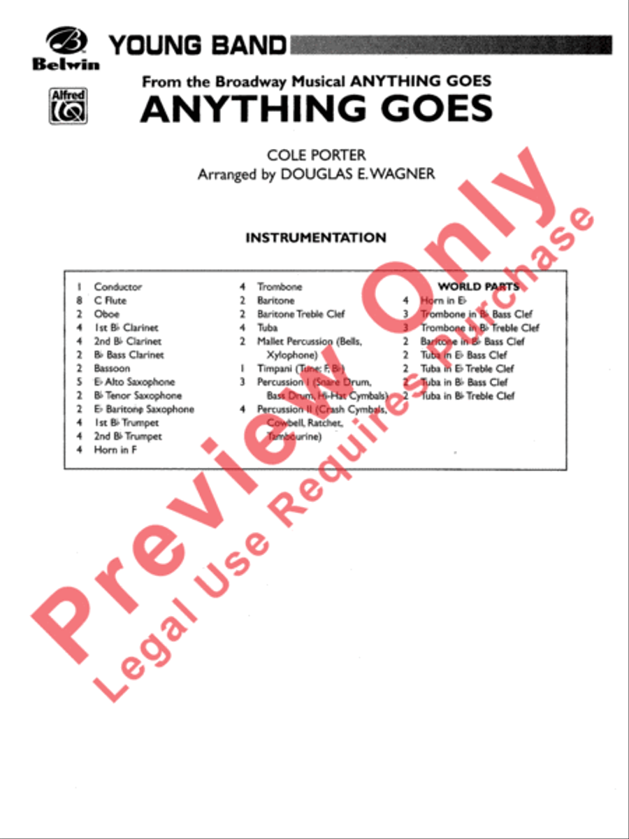 Anything Goes Concert Band scores gallery preview page 2
