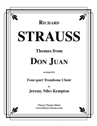 Book cover for Themes from Don Juan for 4-part Trombone Choir