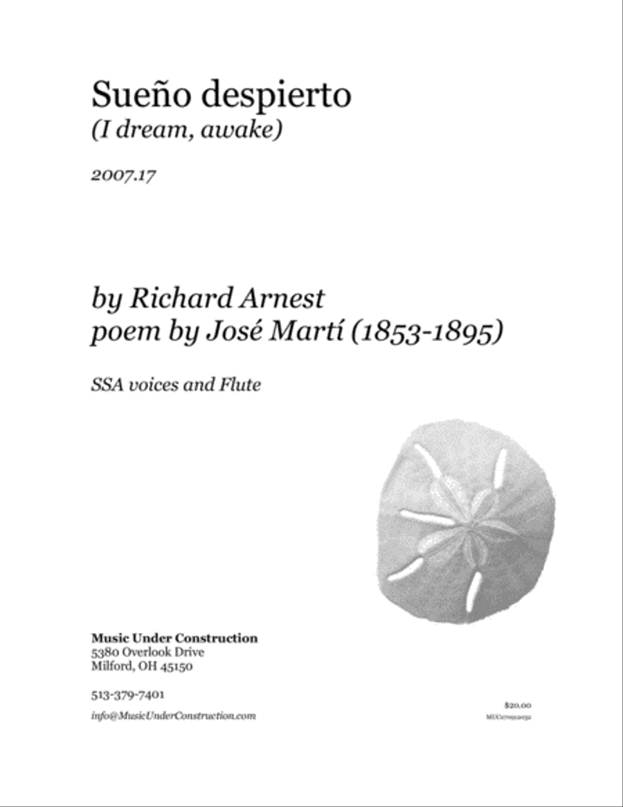 Sueño Despierto (I dream, awake...) SSA scores gallery preview page 1