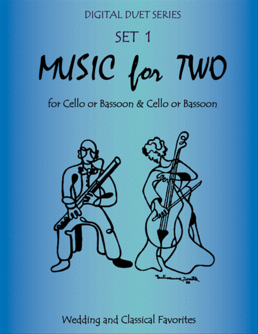 Music for Two Wedding & Classical Favorites for Cello Duet, Bassoon Duet or Cello and Bassoon Duet - Woodwind Ensemble scores gallery preview page 1