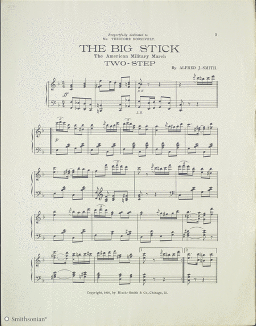 The Big Stick: The American Military March Two Step Piano Solo scores gallery preview page 3