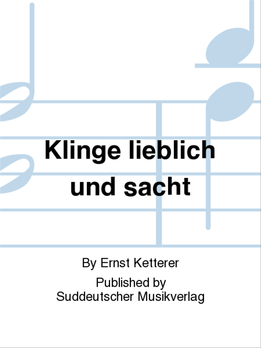 Klinge lieblich und sacht TTBB scores gallery preview page 1