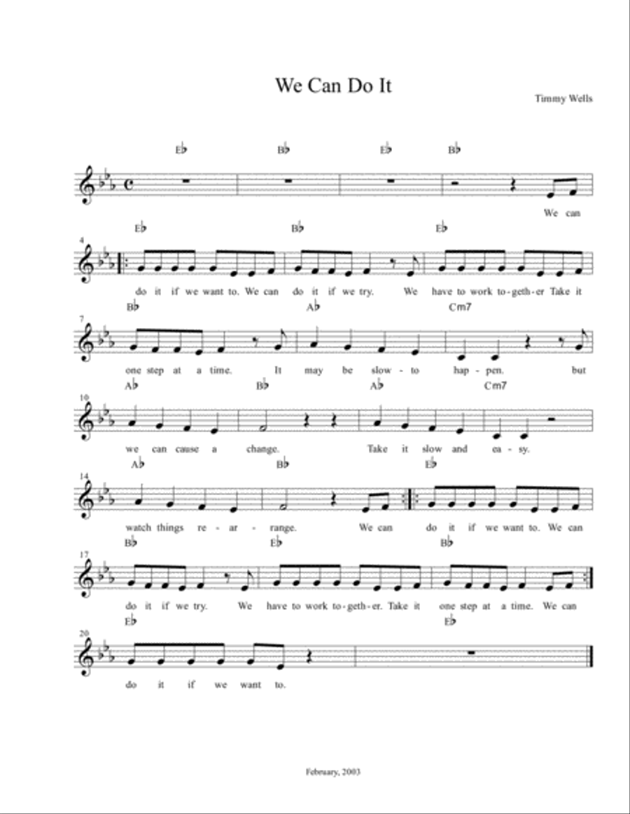 We Can Do It Small Ensemble scores gallery preview page 1