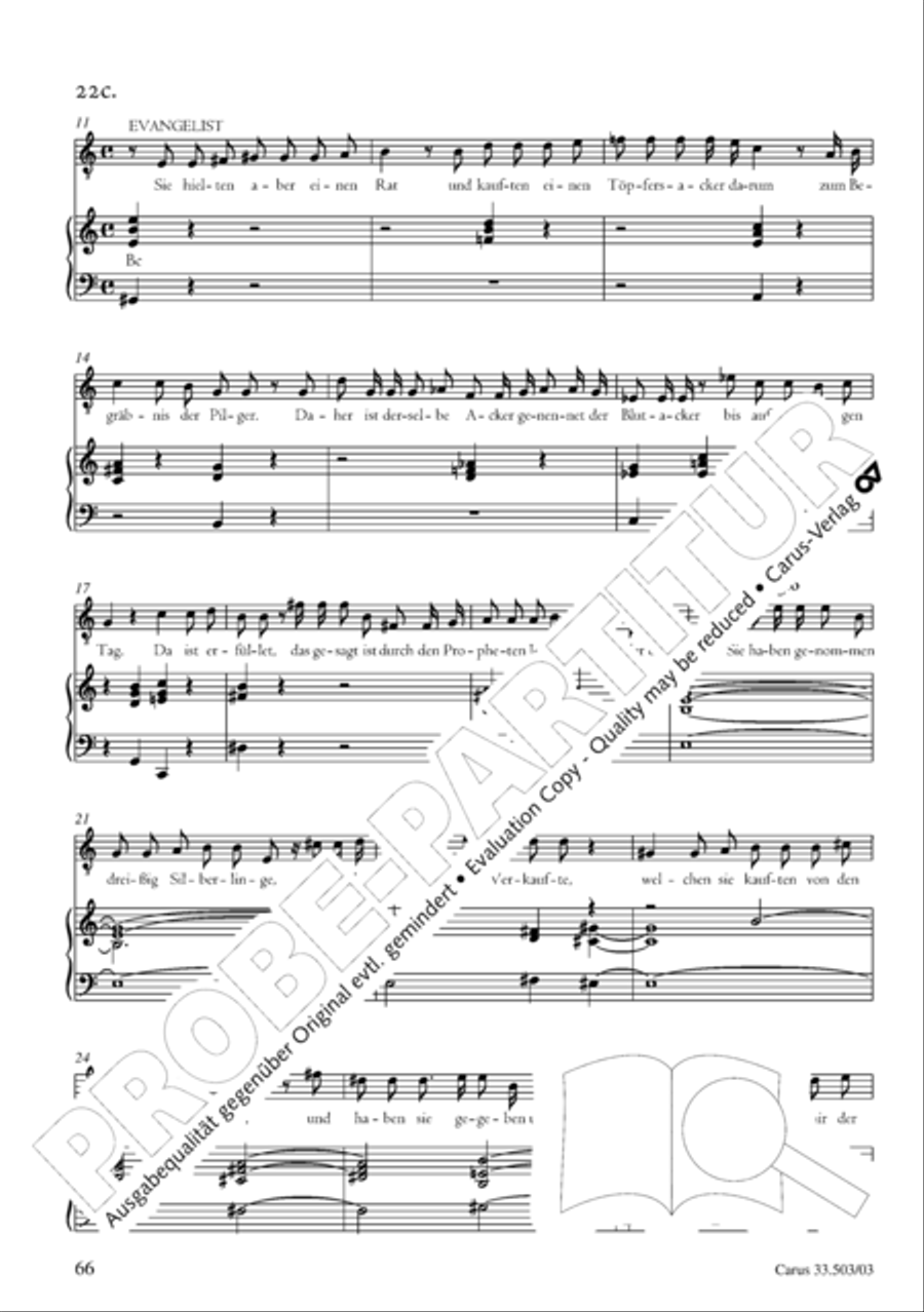 Passion according to St. Matthew (Passions-Musik nach dem Evangelisten Matthaus) SSATB scores gallery preview page 67