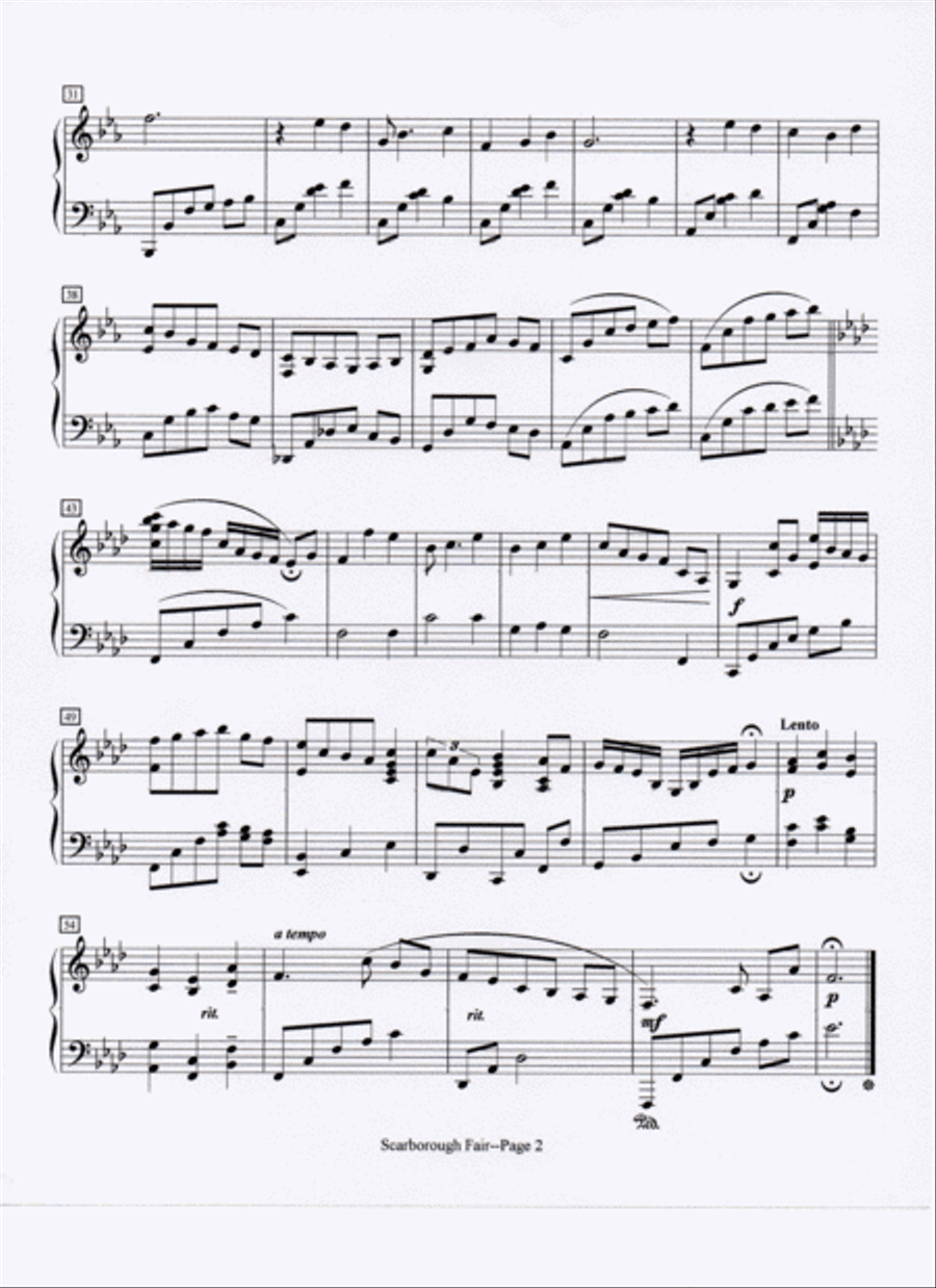 Rembrances: A Folk Song Collection for Piano Solo Piano Solo scores gallery preview page 4