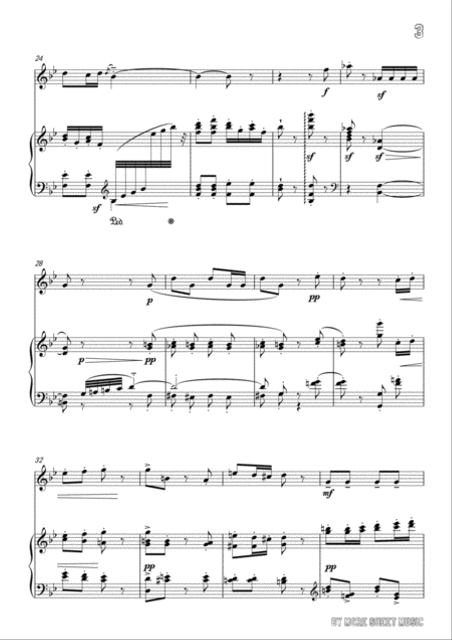 Chabrier-Villanelle des petits canards,for Flute and Piano Flute scores gallery preview page 5