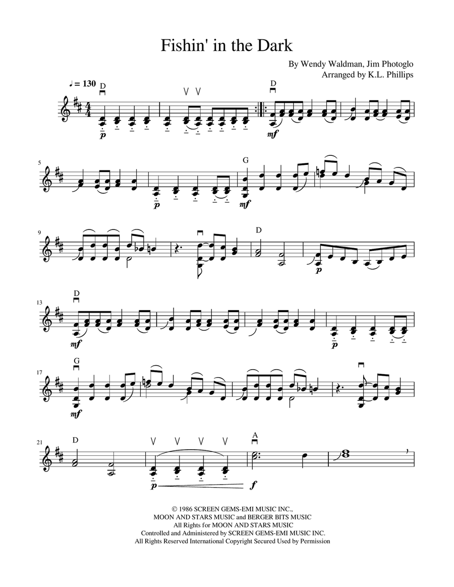 Fishin' In The Dark Fishin' In The Dark Violin Solo scores gallery preview page 2