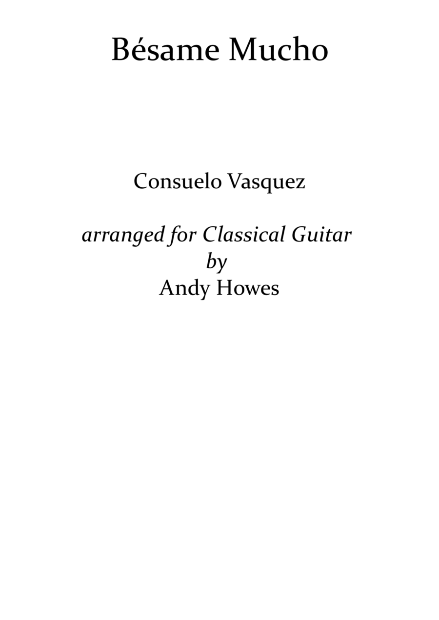 Bésame Mucho Guitar Solo scores gallery preview page 1