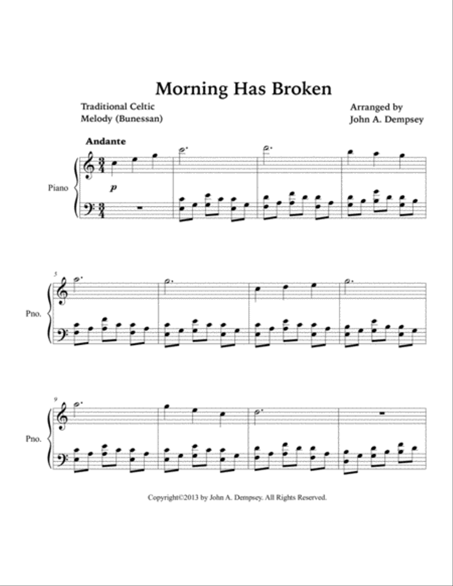 Morning Has Broken (Child in a Manger): Piano Solo image number null