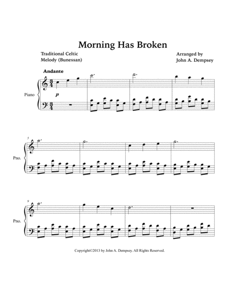 Morning Has Broken (Child in a Manger): Piano Solo image number null