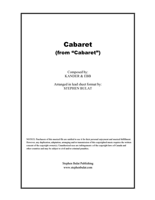 Cabaret (from: "cabaret")