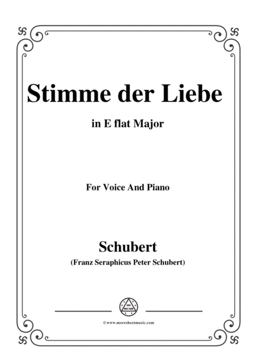 Schubert-Stimme der Liebe,D.418,in E flat Major,for voice and piano image number null