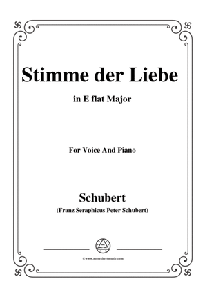 Schubert-Stimme der Liebe,D.418,in E flat Major,for voice and piano