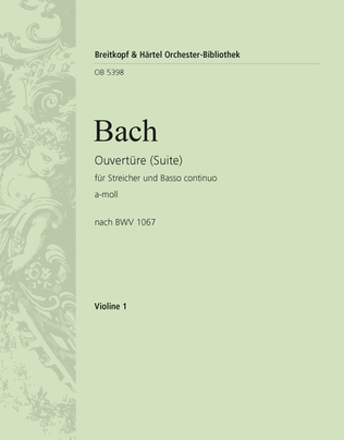 Book cover for Overture (Suite) No. 2 in A minor based on BWV 1067