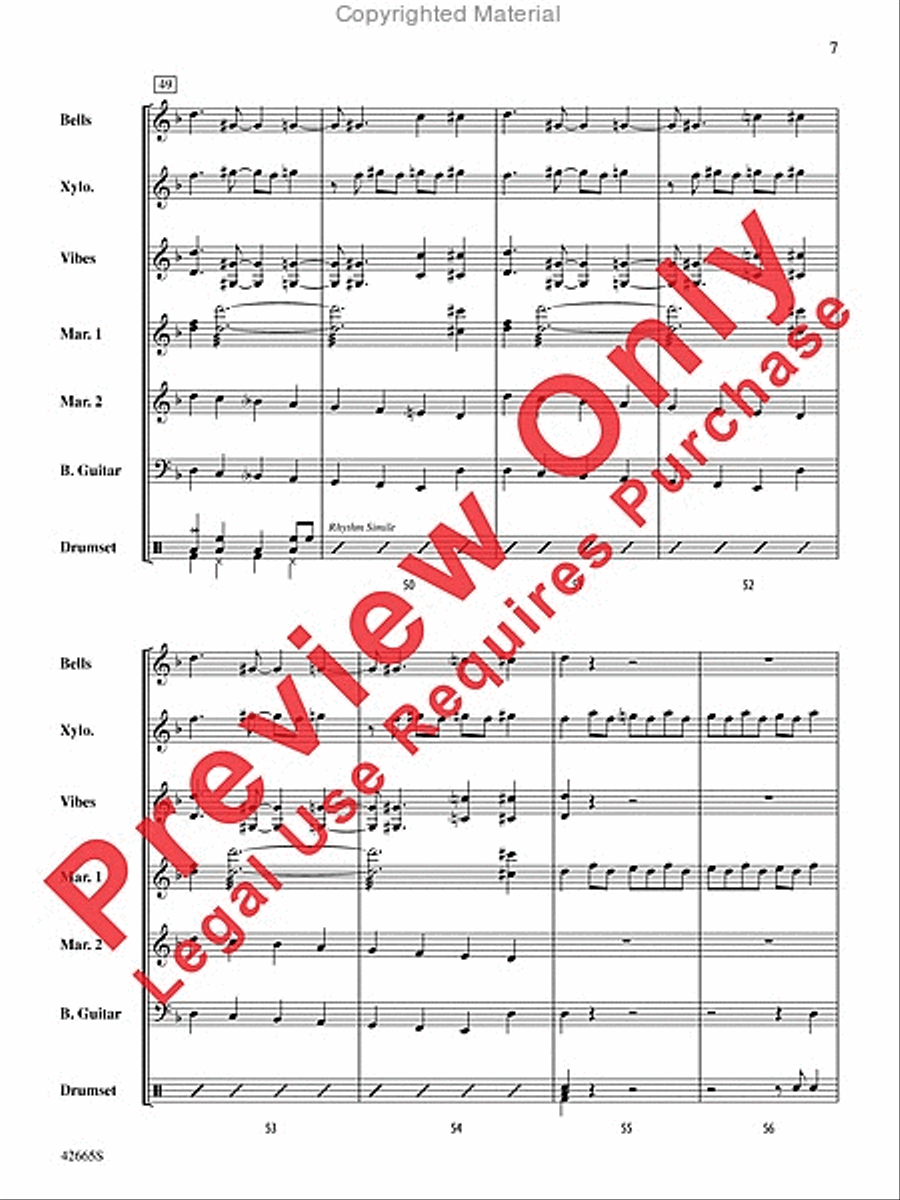 Cantina Band (from Star Wars) Percussion Ensemble scores gallery preview page 8