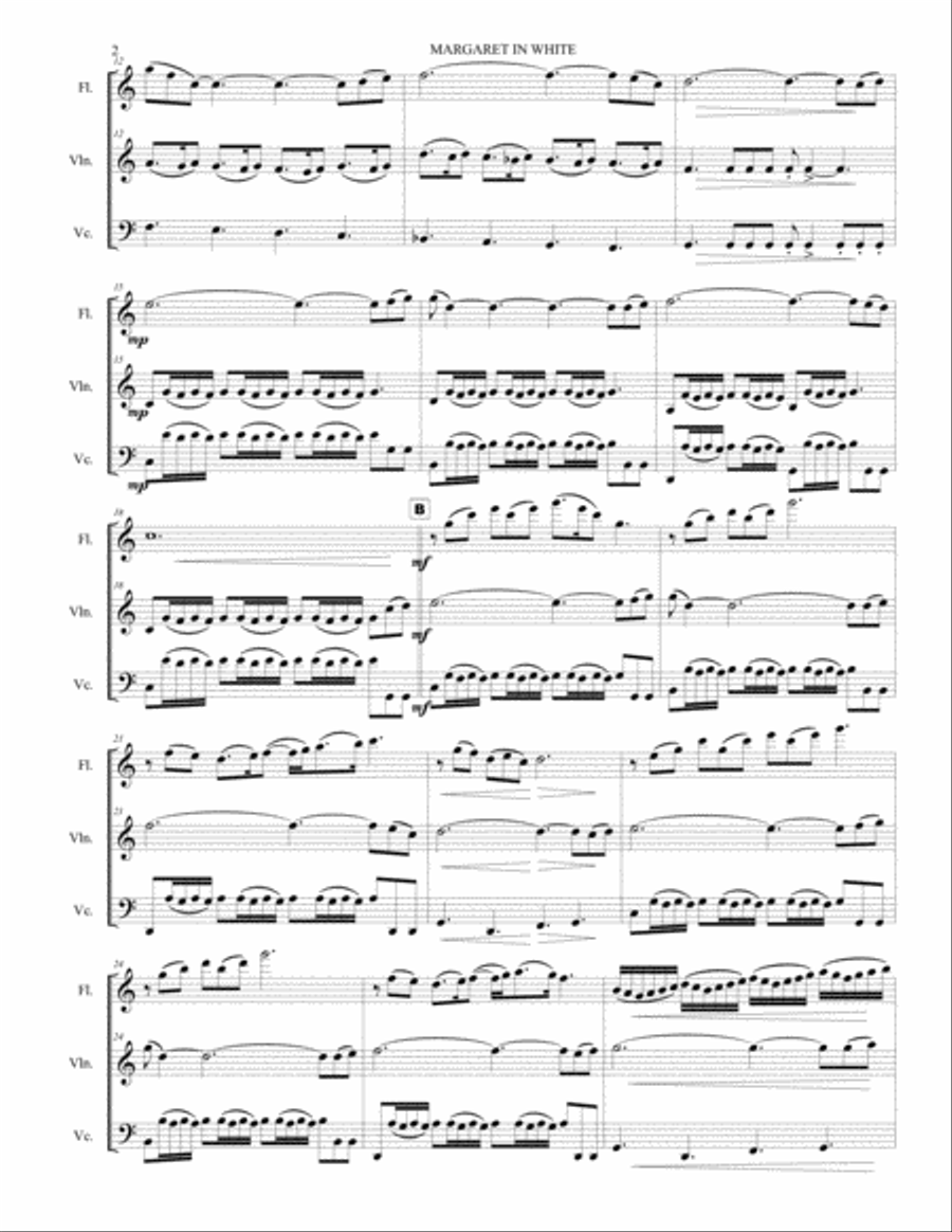 Margaret in White - trio Small Ensemble scores gallery preview page 3